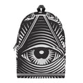 Illuminati Symbol Print School Backpack