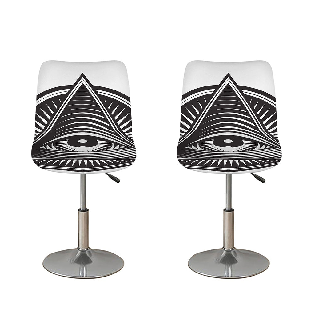 Illuminati Symbol Print Bar Stool Covers