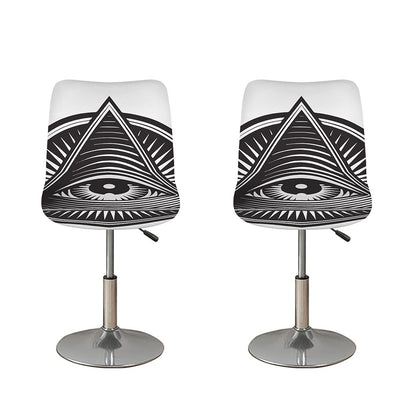 Illuminati Symbol Print Bar Stool Covers