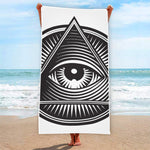 Illuminati Symbol Print Beach Towel