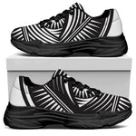 Illuminati Symbol Print Black Chunky Shoes
