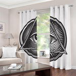 Illuminati Symbol Print Blackout Grommet Curtains