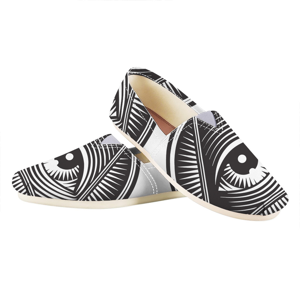 Illuminati Symbol Print Casual Shoes