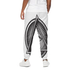 Illuminati Symbol Print Cotton Pants
