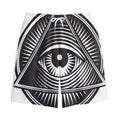 Illuminati Symbol Print Cotton Shorts