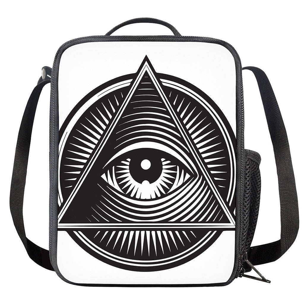 Illuminati Symbol Print Crossbody Lunch Bag