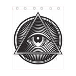 Illuminati Symbol Print Curtain