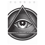 Illuminati Symbol Print Curtain