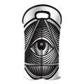 Illuminati Symbol Print Double Neoprene Wine Tote