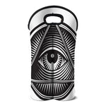 Illuminati Symbol Print Double Neoprene Wine Tote
