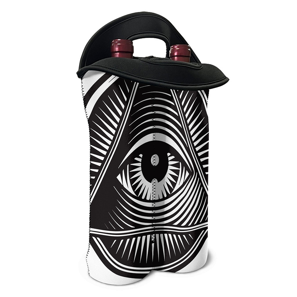 Illuminati Symbol Print Double Neoprene Wine Tote