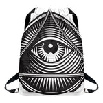 Illuminati Symbol Print Drawstring Backpack