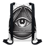 Illuminati Symbol Print Drawstring Backpack