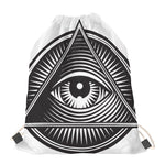 Illuminati Symbol Print Drawstring Bag