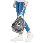 Illuminati Symbol Print Drawstring Bag