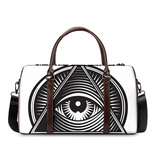 Illuminati Symbol Print Duffle Bag