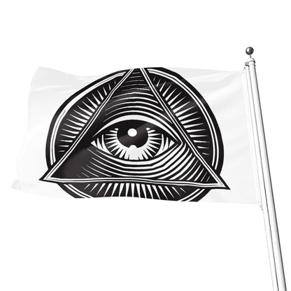 Illuminati Symbol Print Flag