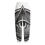Illuminati Symbol Print Fleece Lined Knit Pants