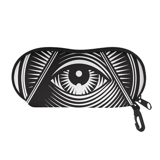 Illuminati Symbol Print Glasses Case
