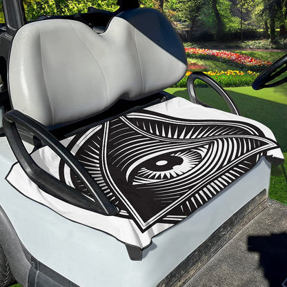 Illuminati Symbol Print Golf Cart Seat Cover