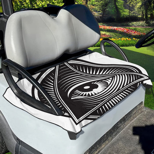 Illuminati Symbol Print Golf Cart Seat Cover