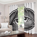 Illuminati Symbol Print Grommet Curtains