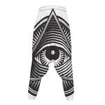 Illuminati Symbol Print Hammer Pants