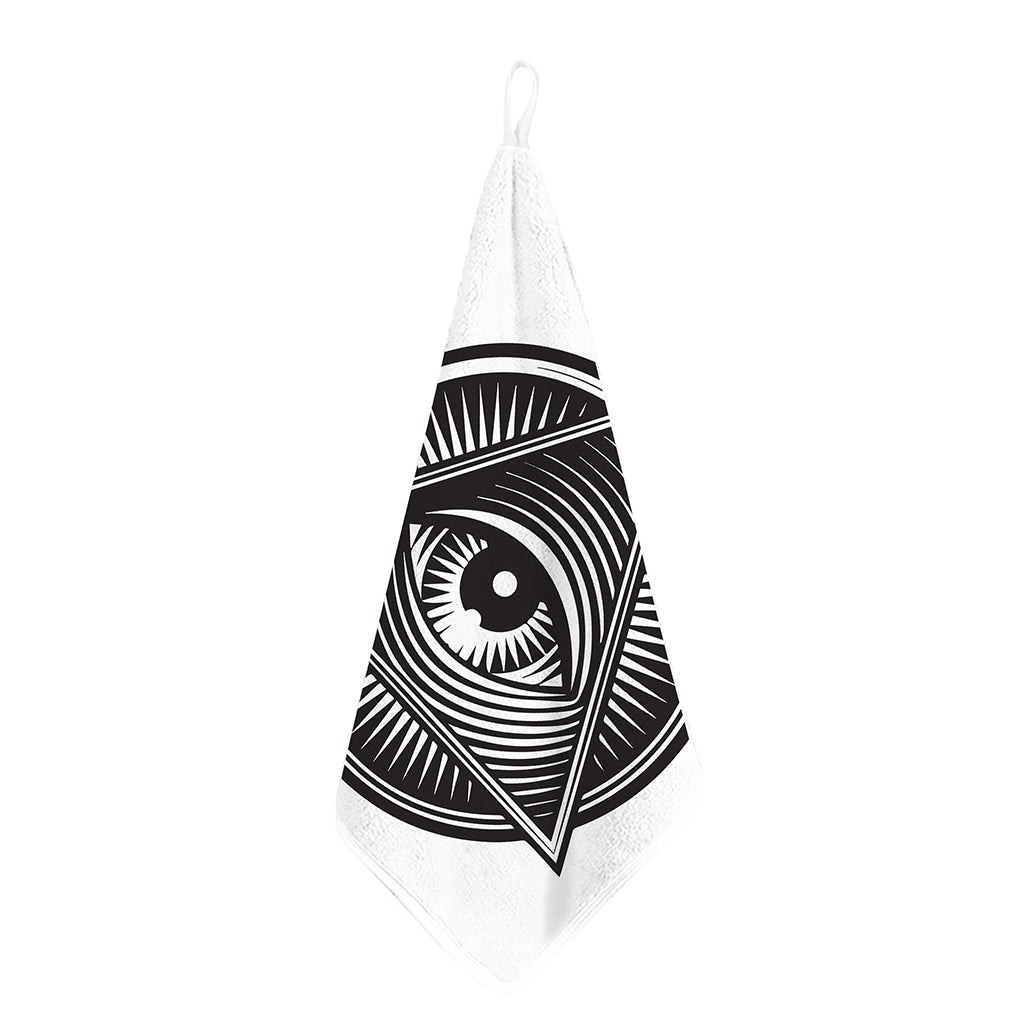 Illuminati Symbol Print Hand Towel
