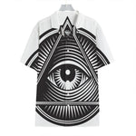Illuminati Symbol Print Hawaiian Shirt