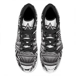 Illuminati Symbol Print High Top Leather Sneakers