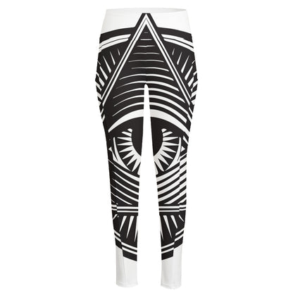 Illuminati Symbol Print High-Waisted Pocket Leggings