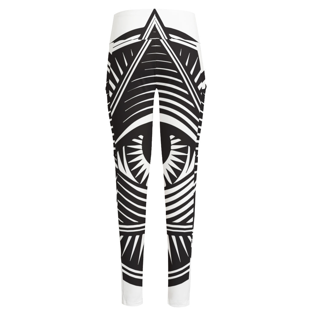 Illuminati Symbol Print High-Waisted Pocket Leggings
