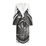 Illuminati Symbol Print Hooded Bathrobe