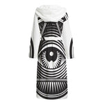 Illuminati Symbol Print Hooded Bathrobe