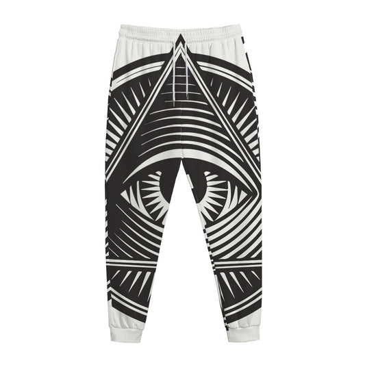 Illuminati Symbol Print Jogger Pants