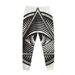 Illuminati Symbol Print Jogger Pants