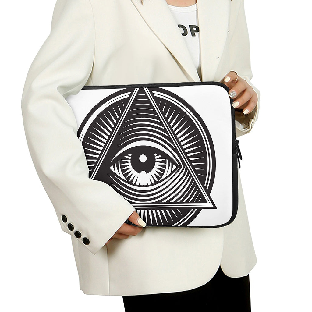 Illuminati Symbol Print Laptop Sleeve
