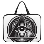 Illuminati Symbol Print Laptop Sleeve With Handle