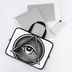 Illuminati Symbol Print Laptop Sleeve With Handle