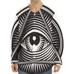 Illuminati Symbol Print Long Sleeve Baseball Jersey