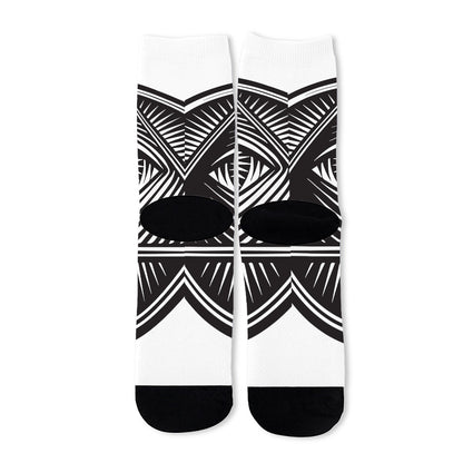 Illuminati Symbol Print Long Socks