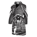 Illuminati Symbol Print Men's Bathrobe
