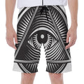 Illuminati Symbol Print Men's Beach Shorts