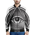 Illuminati Symbol Print Men's Bomber Jacket