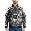 Illuminati Symbol Print Men's Bomber Jacket