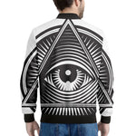 Illuminati Symbol Print Men's Bomber Jacket