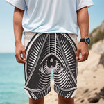 Illuminati Symbol Print Men's Cargo Shorts