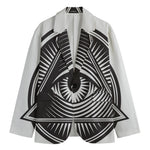 Illuminati Symbol Print Men's Cotton Blazer