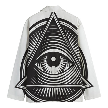 Illuminati Symbol Print Men's Cotton Blazer