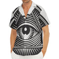 Illuminati Symbol Print Men's Deep V-Neck Shirt